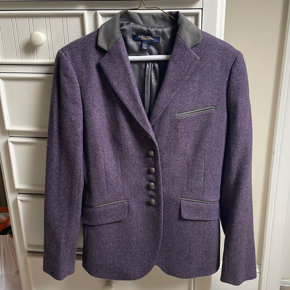 Brooks Brothers will herringbone blazer, size 6